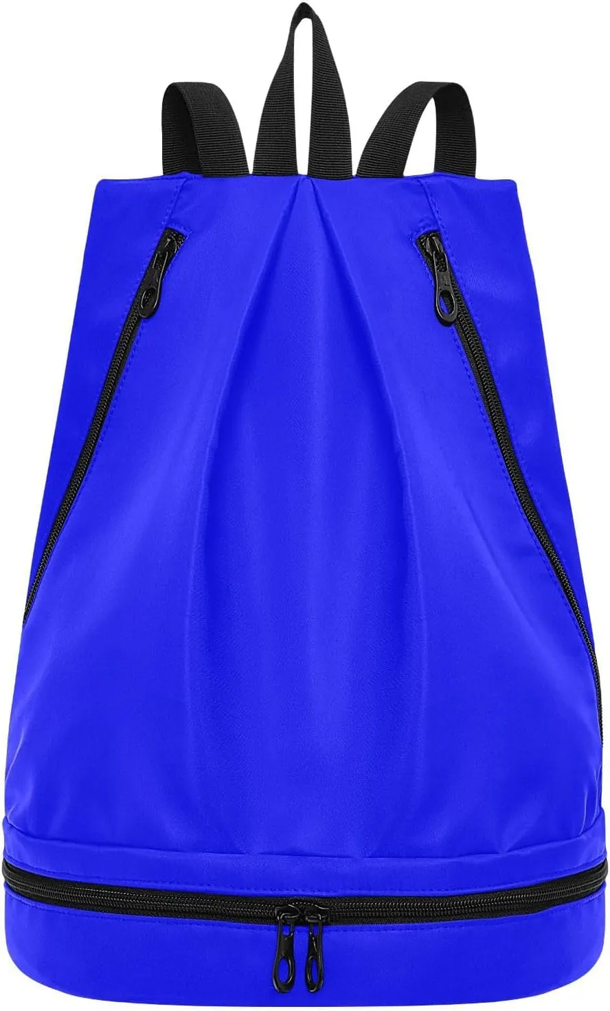 Gym Backpack Bag Blue Sport Swimming Equipment Sackpack 20804