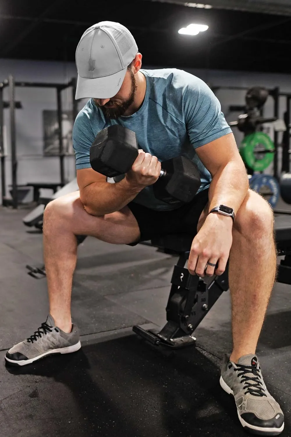 Gym Baseball Hats for Men by King & Fifth | Baseball Hat with Low Profile & Stylish Fabric   Workout Hat   Baseball Caps