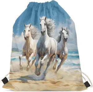 Gym Drawstring Bags Backpack for Kids Women Men Travel Sports