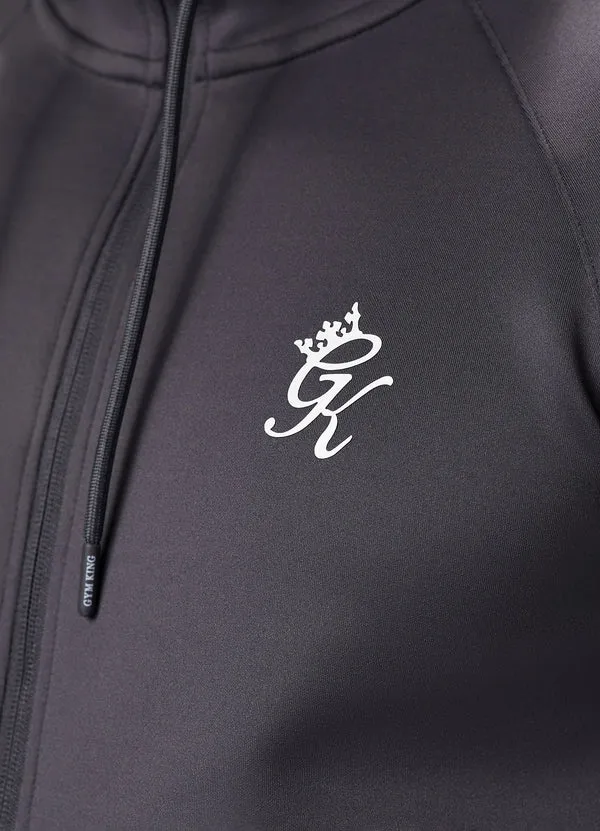 Gym King Core Poly Track Top Graphite