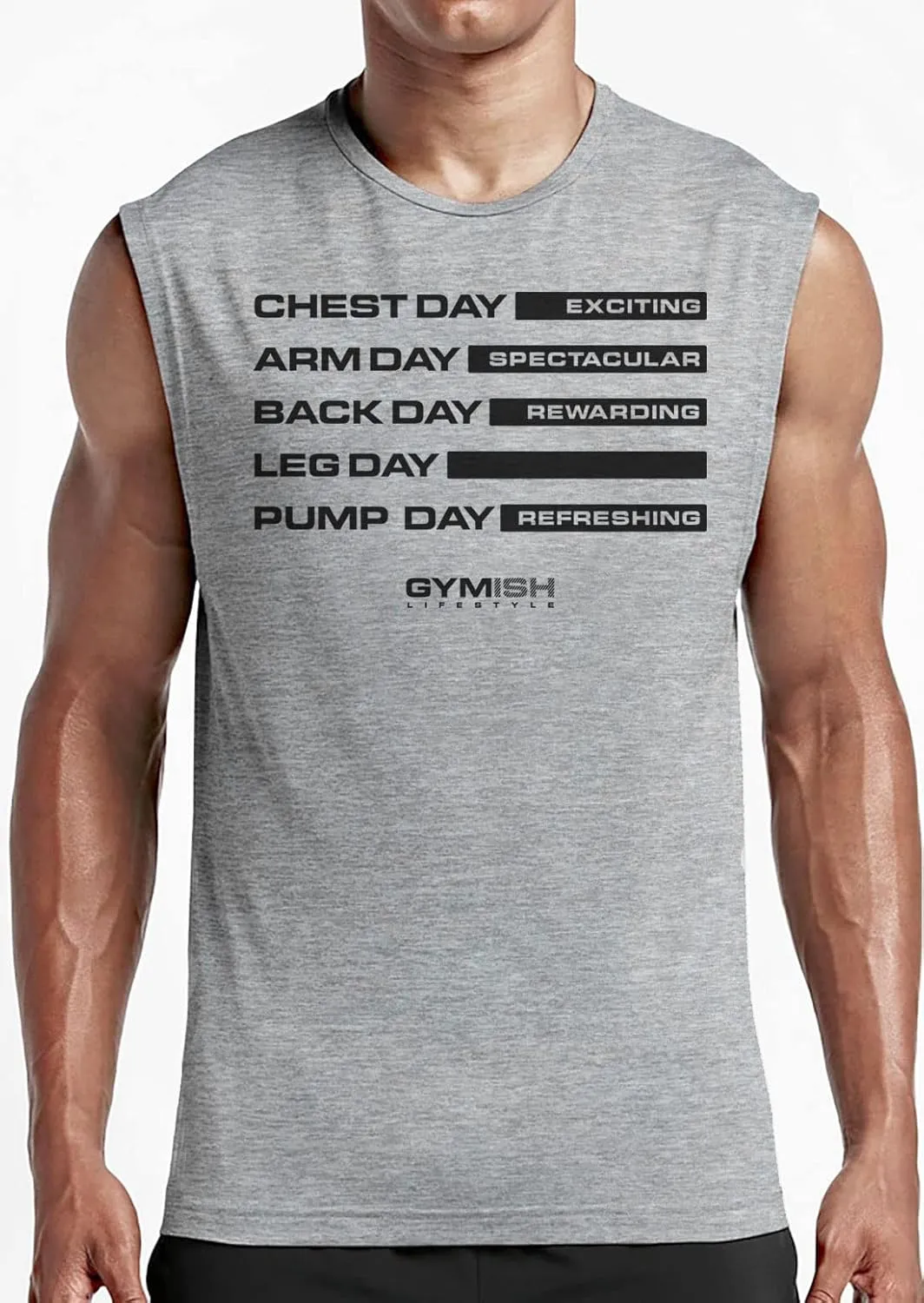 Gymdays Graphic Fitness Tank, Sleeveless Bodybuilding Athletic Tank Top