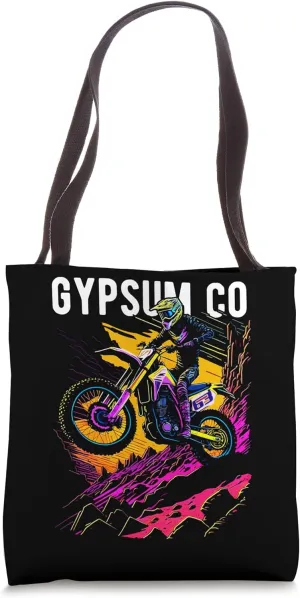 Gypsum Colorado Motocross Dirt Bike Motorcycle Design Tote Bag