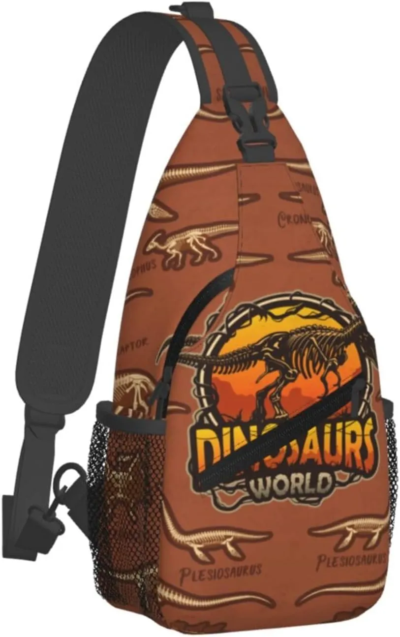 Halloween Gothic Bats Sling Bag Casual Chest Bags Adjustable Crossbody Bag Shoulder Backpack For Travel Hiking