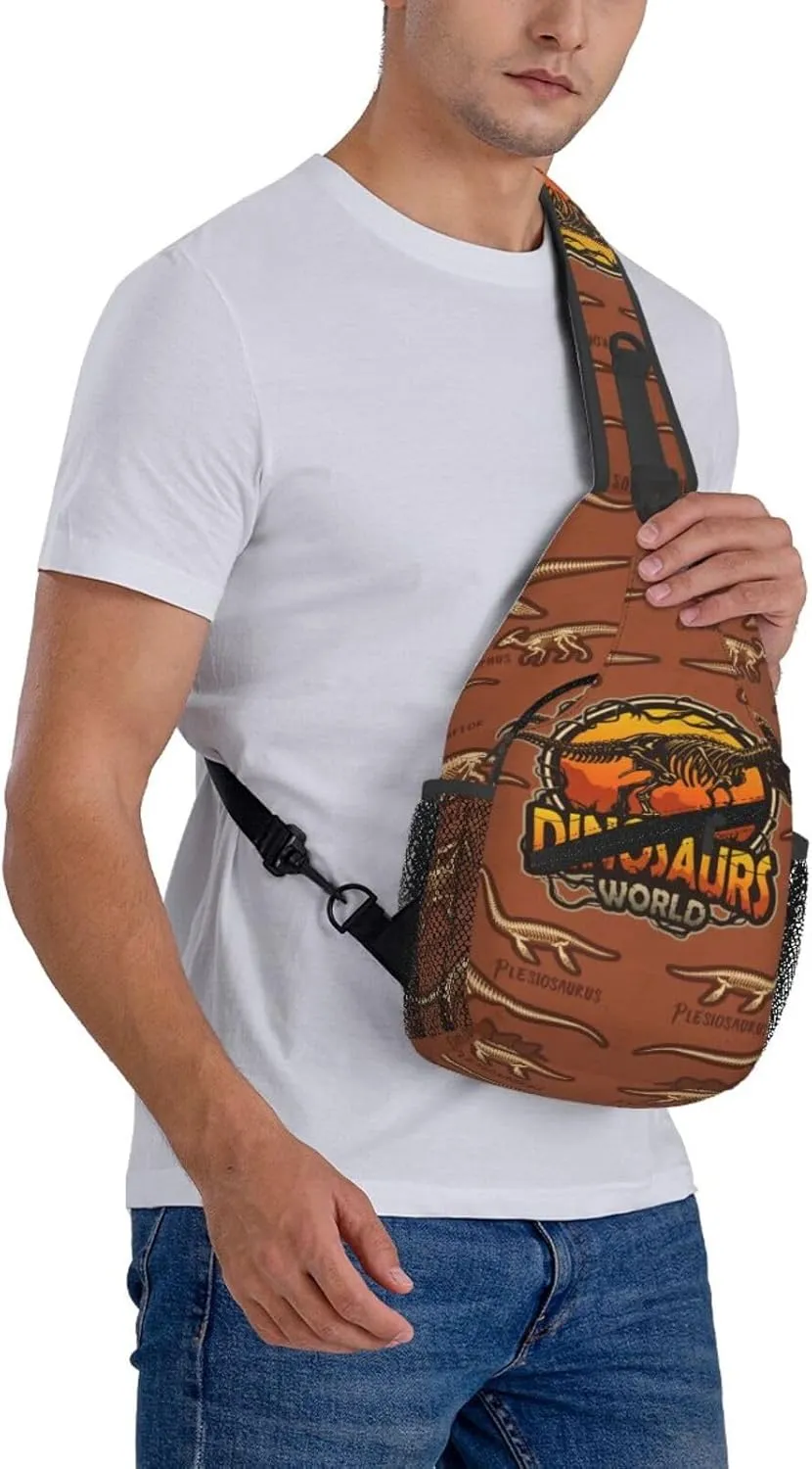 Halloween Gothic Bats Sling Bag Casual Chest Bags Adjustable Crossbody Bag Shoulder Backpack For Travel Hiking