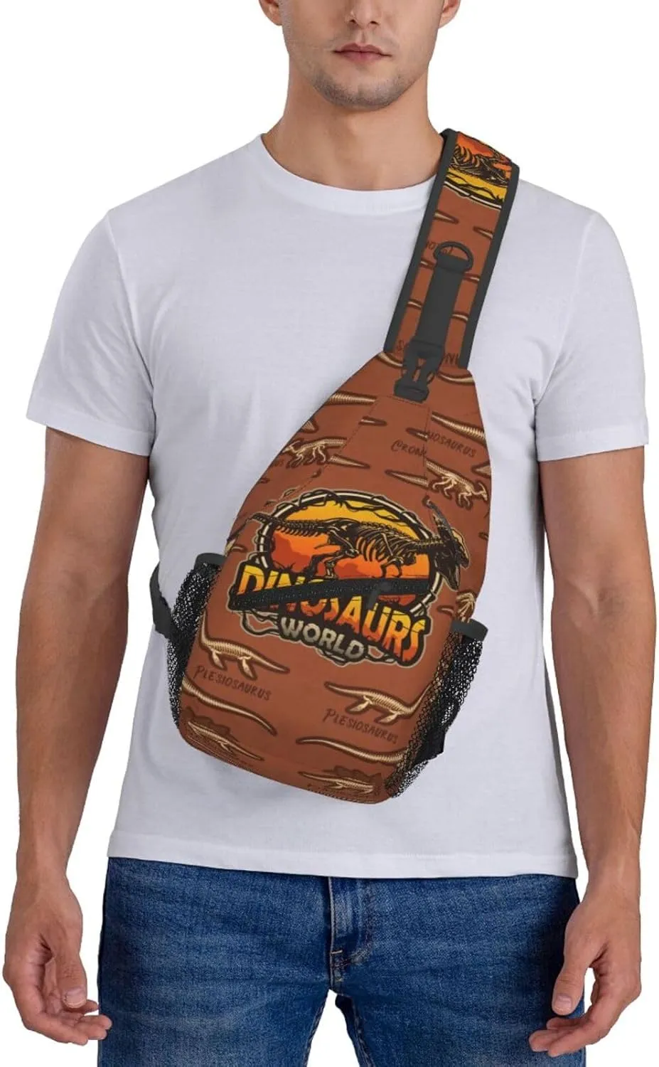 Halloween Gothic Bats Sling Bag Casual Chest Bags Adjustable Crossbody Bag Shoulder Backpack For Travel Hiking
