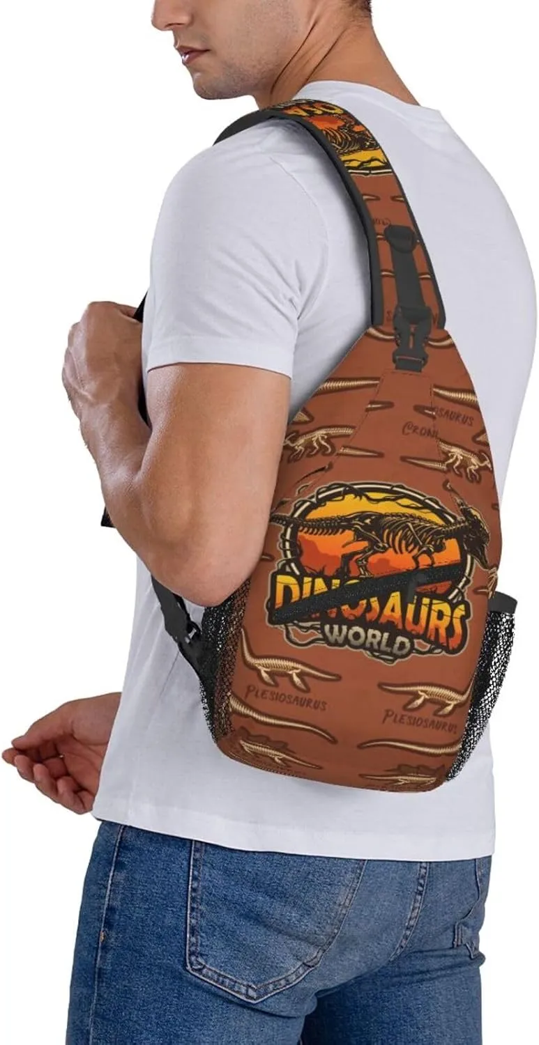 Halloween Gothic Bats Sling Bag Casual Chest Bags Adjustable Crossbody Bag Shoulder Backpack For Travel Hiking