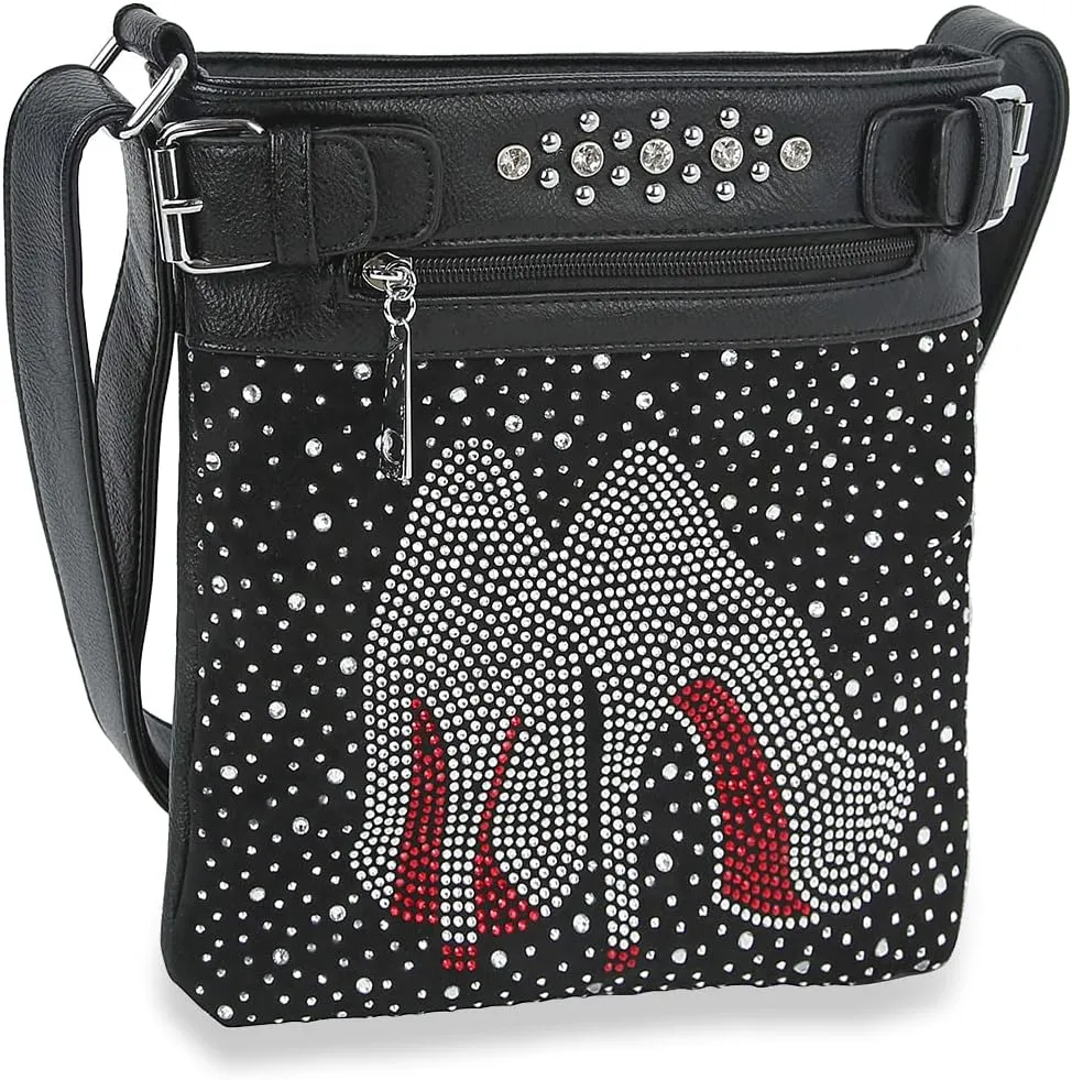 HANDBAG EXPRESS Rhinestone Bling Crossbody Messenger Bag Evening Party Purse Multi Desgin