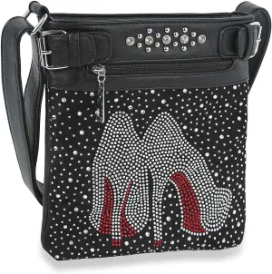 HANDBAG EXPRESS Rhinestone Bling Crossbody Messenger Bag Evening Party Purse Multi Desgin
