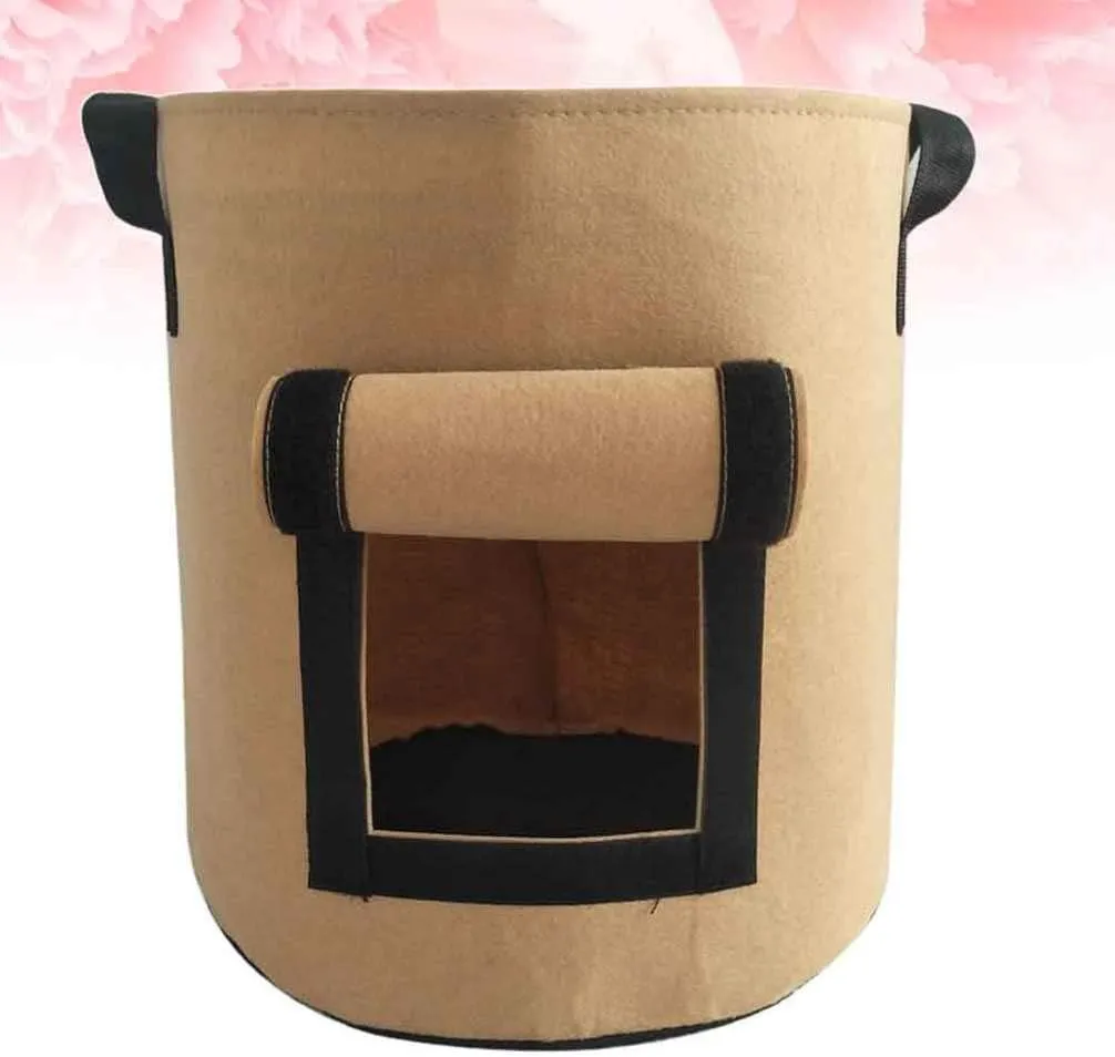Happyyami Heavy Duty Growing Bag 38l Nonwoven Sweet Potato Planting Pouch Sturdy Handle Straps for Planting