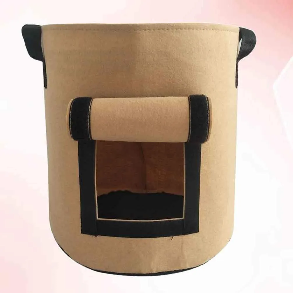 Happyyami Heavy Duty Growing Bag 38l Nonwoven Sweet Potato Planting Pouch Sturdy Handle Straps for Planting