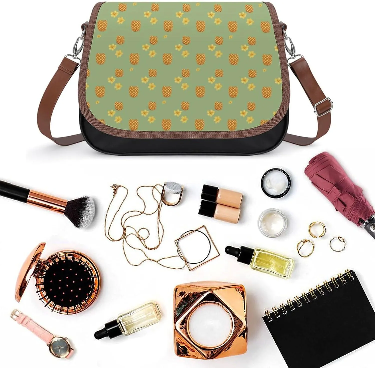 Hawaii Women's Purse Adjustable Shoulder Strap Crossbody Bag Magic Buckle Large-Capacity Handbag