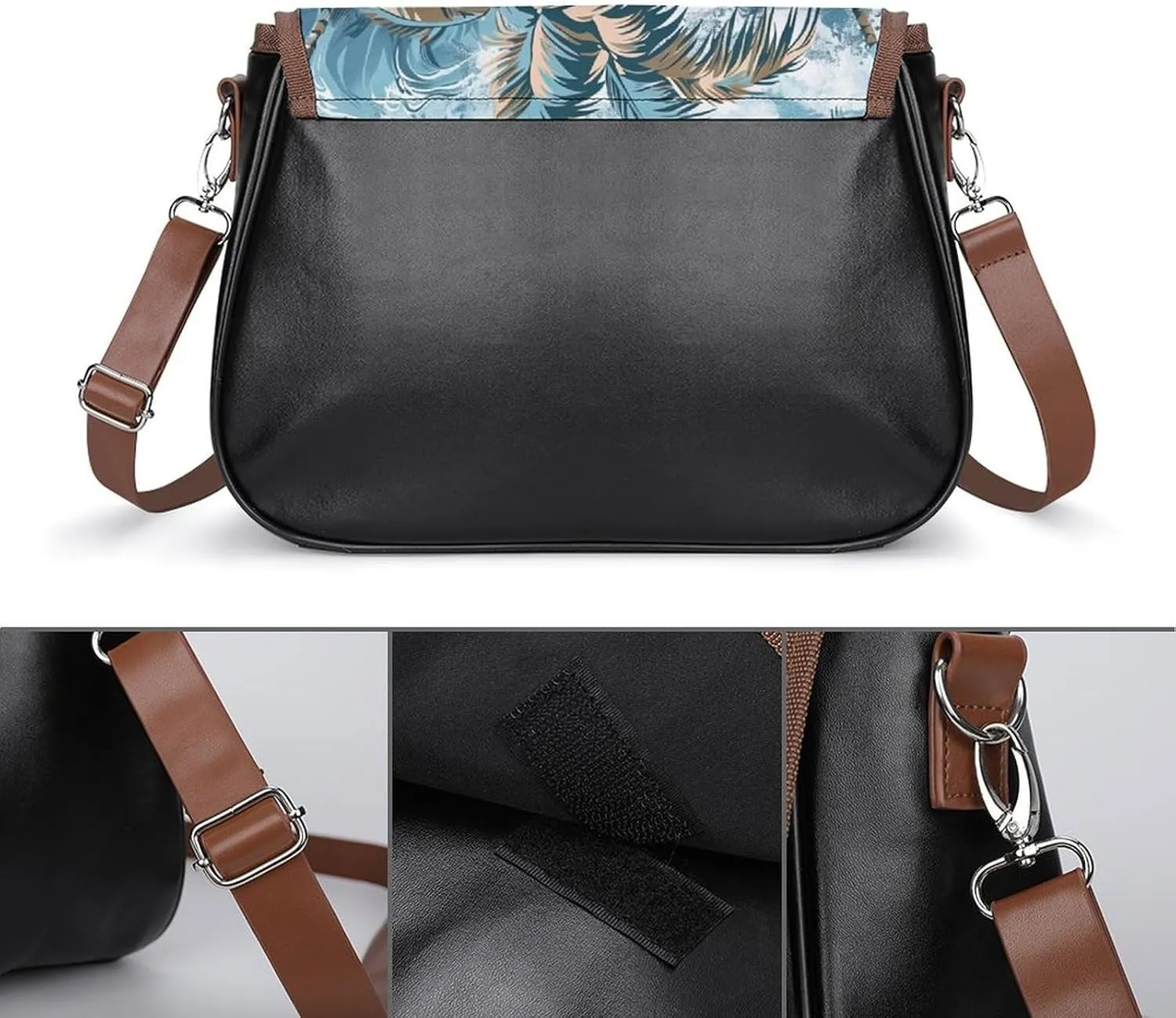 Hawaii Women's Purse Adjustable Shoulder Strap Crossbody Bag Magic Buckle Large-Capacity Handbag