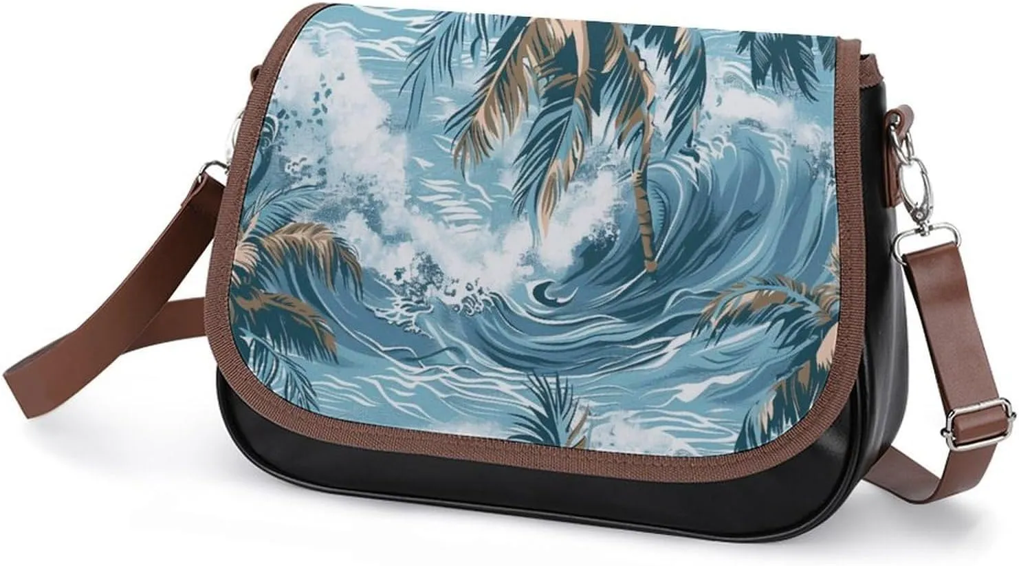 Hawaii Women's Purse Adjustable Shoulder Strap Crossbody Bag Magic Buckle Large-Capacity Handbag