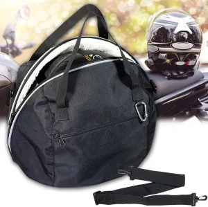 Helmet Bag,Motorcycle Helmet Storage Bag,Lightweight MX Helmet Bag Water-resistant 1680D Oxford with Strap, Reflective Strip (Black)