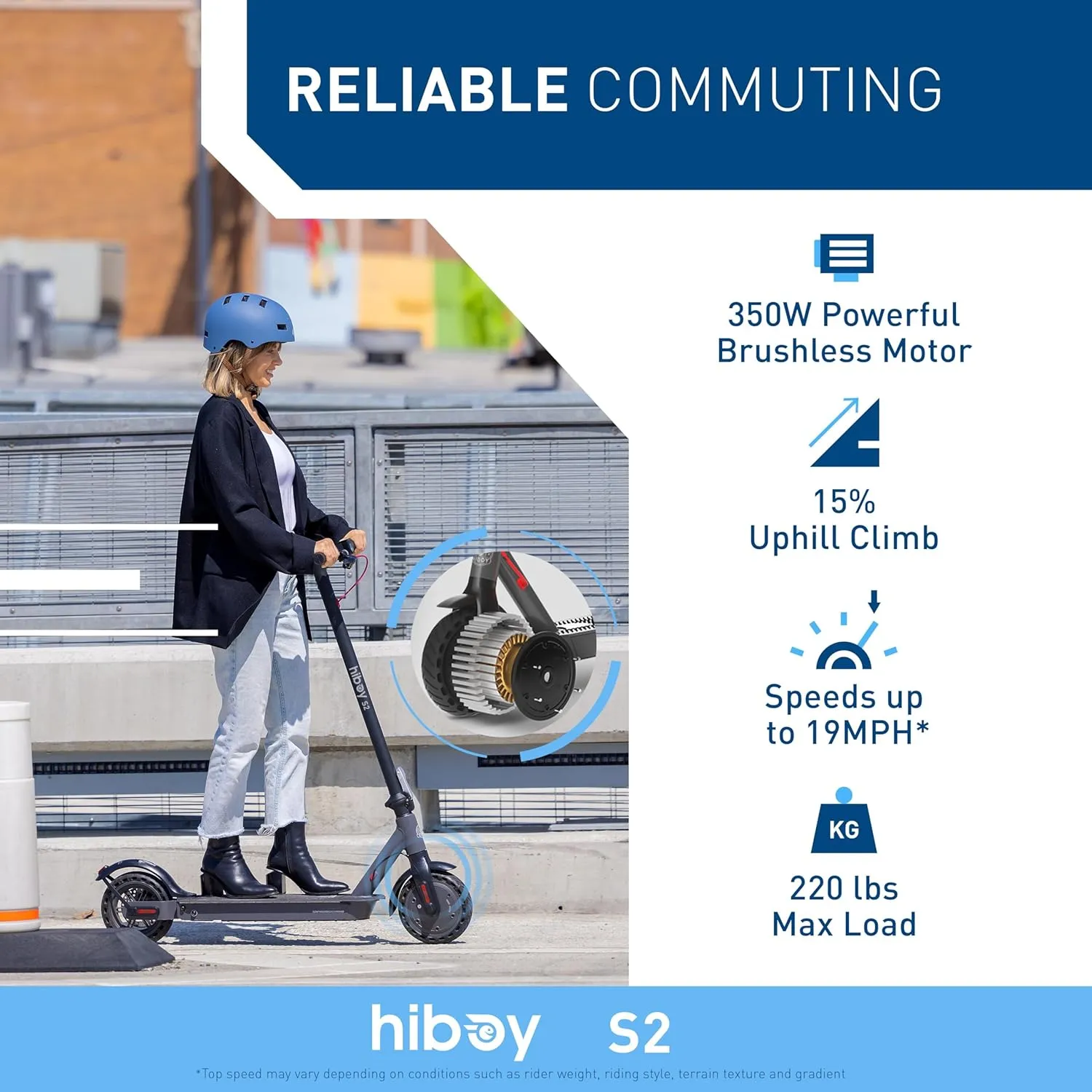 Hiboy S2 Pro/S2 MAX Electric Scooter, 500W Motor, 10" Solid Tires, 25-40.4 Miles Range, 19 Mph Folding Commuter Electric Scooter for Adults (Optional Seat)