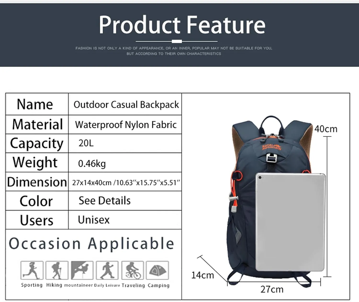 Hiking Backpack 30L Foldable Travel Daypack For Women Men,Camping Daypack Backpacks Lightweight,Durable Hiking Backpack Fit For Hiking,Daily Commuting,Short Trips.(With Rain-cover)