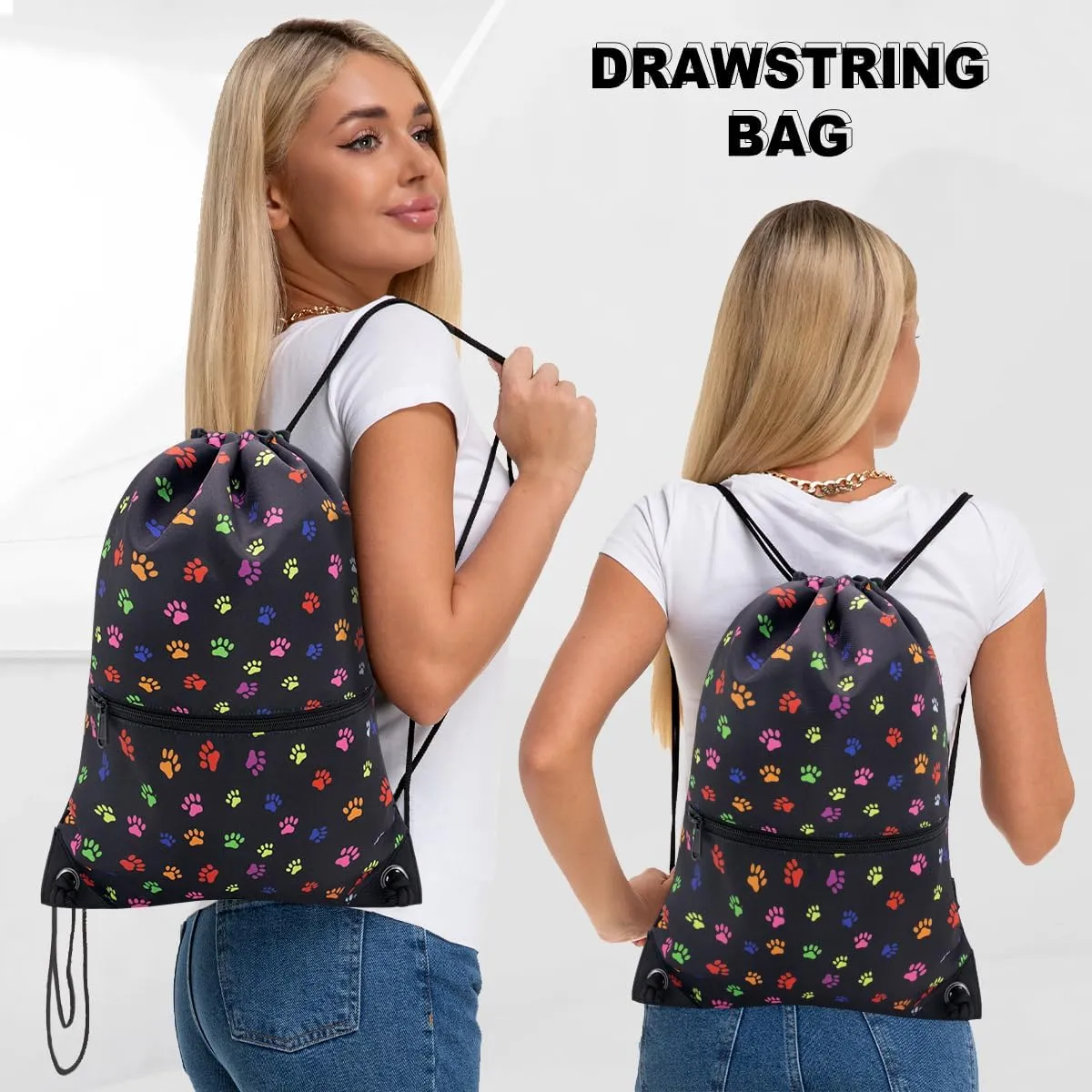 HOLYLUCK Drawstring Backpack Bag Sport Gym Sackpack