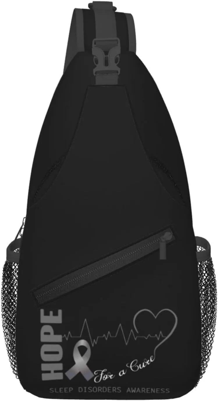 Hope For A Cure Sleep Disorders Awareness Crossbody Bags For Women Men Chest Backpack Gym Shoulder Bag Travel Outdoor Sports Casual Crossbody Bags