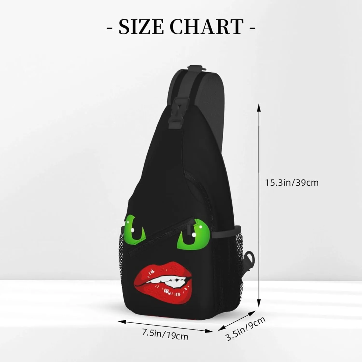 Hot Red Biting Lips Crossbody Bag Cross Chest Bag Adjustable Sling Backpack Sports Gym Shoulder Bags Travel Cycling Daypack Diagonally Casual Rucksack