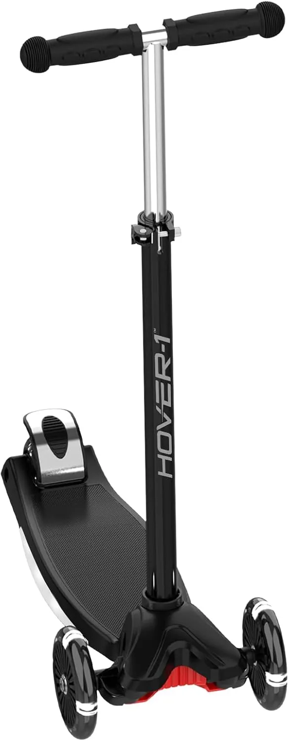 Hover-1 Scout Folding Kick Scooter for Kids with Multicolor Wheel Lights, 4.8” Front Wheels, Rear Foot Brake, and 110 LB Weight Capacity