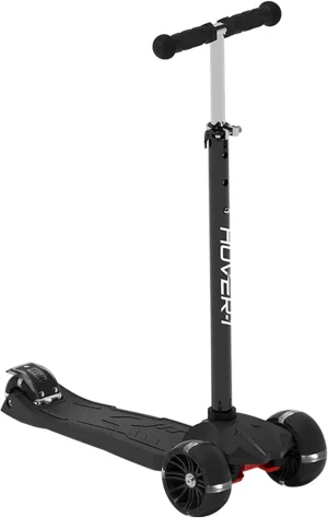 Hover-1 Solaris Kick Scooter with Multicolor Wheel Lights, 4.5” Front Wheels, Rear Foot Brake, and 110 Pound Weight Capacity