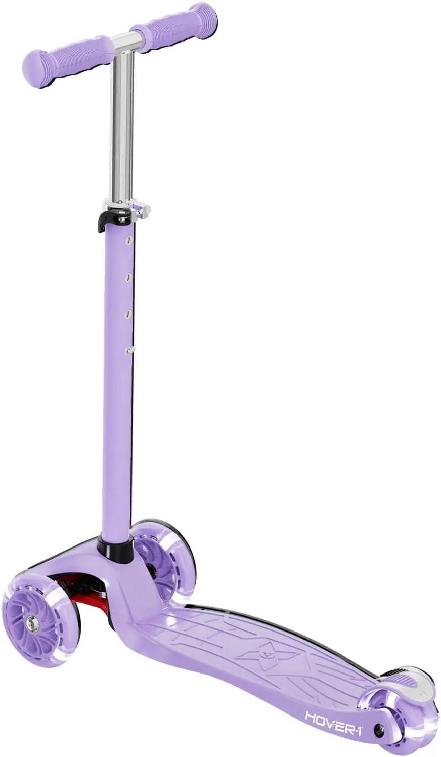 Hover-1 Sunbeam Kick Scooter with Multicolor Wheel Lights, 4.5” Front Wheels, Rear Foot Brake, and 110 Pound Weight Capacity