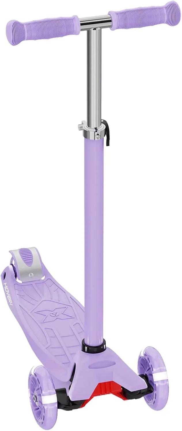 Hover-1 Sunbeam Kick Scooter with Multicolor Wheel Lights, 4.5” Front Wheels, Rear Foot Brake, and 110 Pound Weight Capacity