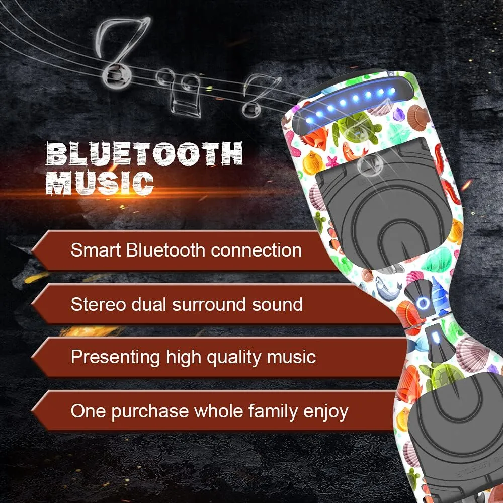 Hoverboard Certified HS2.01 Bluetooth Flash Wheel with LED Light Self Balancing Wheel Electric Scooter