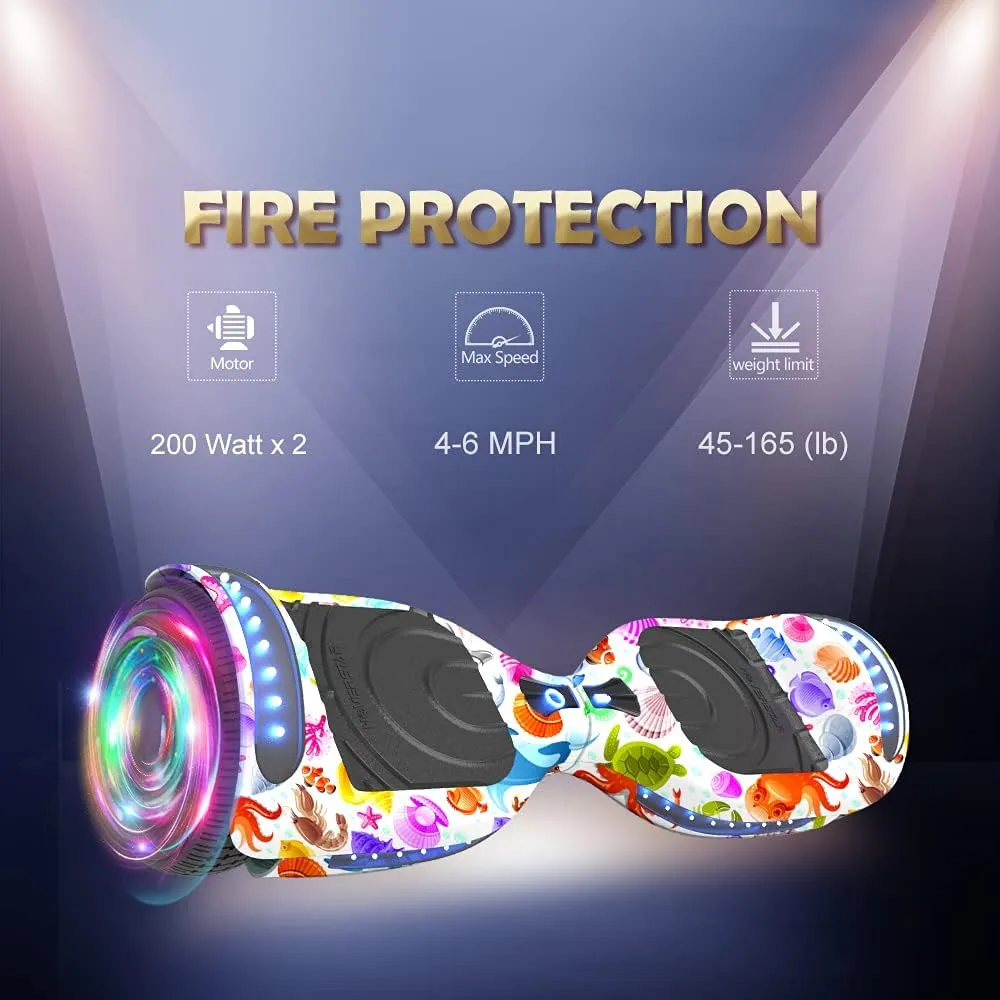 Hoverboard Certified HS2.01 Bluetooth Flash Wheel with LED Light Self Balancing Wheel Electric Scooter