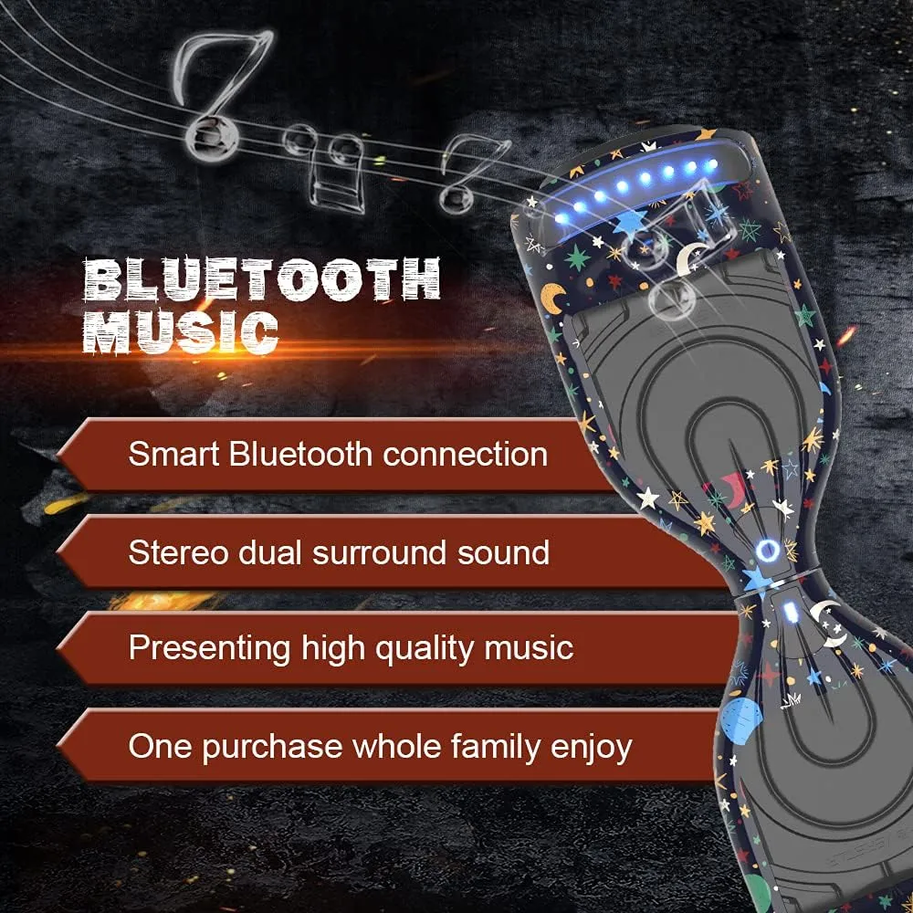 Hoverboard Certified HS2.01 Bluetooth Flash Wheel with LED Light Self Balancing Wheel Electric Scooter