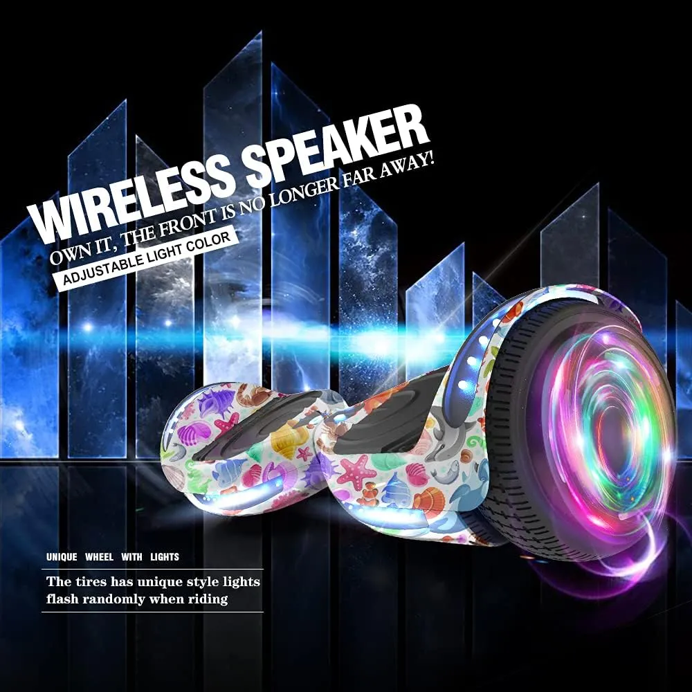 Hoverboard Certified HS2.01 Bluetooth Flash Wheel with LED Light Self Balancing Wheel Electric Scooter