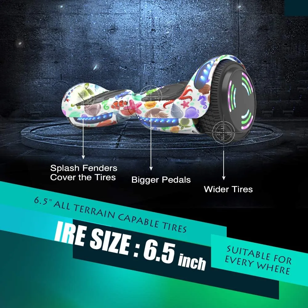 Hoverboard Certified HS2.01 Bluetooth Flash Wheel with LED Light Self Balancing Wheel Electric Scooter