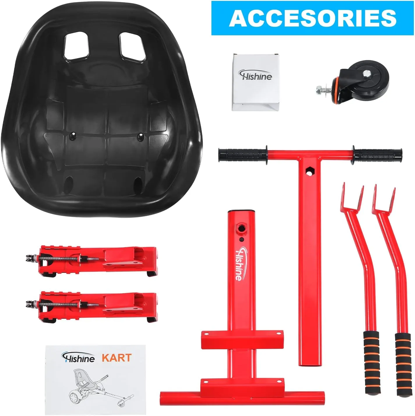 Hoverboard Seat Attachment for 6.5”-10” Hover Board, Upgrade Design No Need for Velcro Straps, Go Kart Conversion Kit Accessory for Self Balancing Scooter Transform into Go Cart