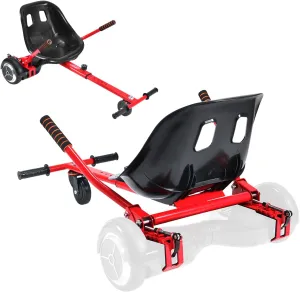 Hoverboard Seat Attachment for 6.5”-10” Hover Board, Upgrade Design No Need for Velcro Straps, Go Kart Conversion Kit Accessory for Self Balancing Scooter Transform into Go Cart