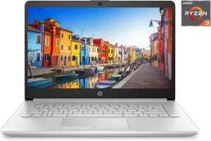 HP 14-inch HD AMD Ryzen 3 3.5GHz 4GB 1TB HDD Radeon Vega 3 Webcam Windows 10 Laptop Sliver (1TB HDD, Silver) (Renewed)