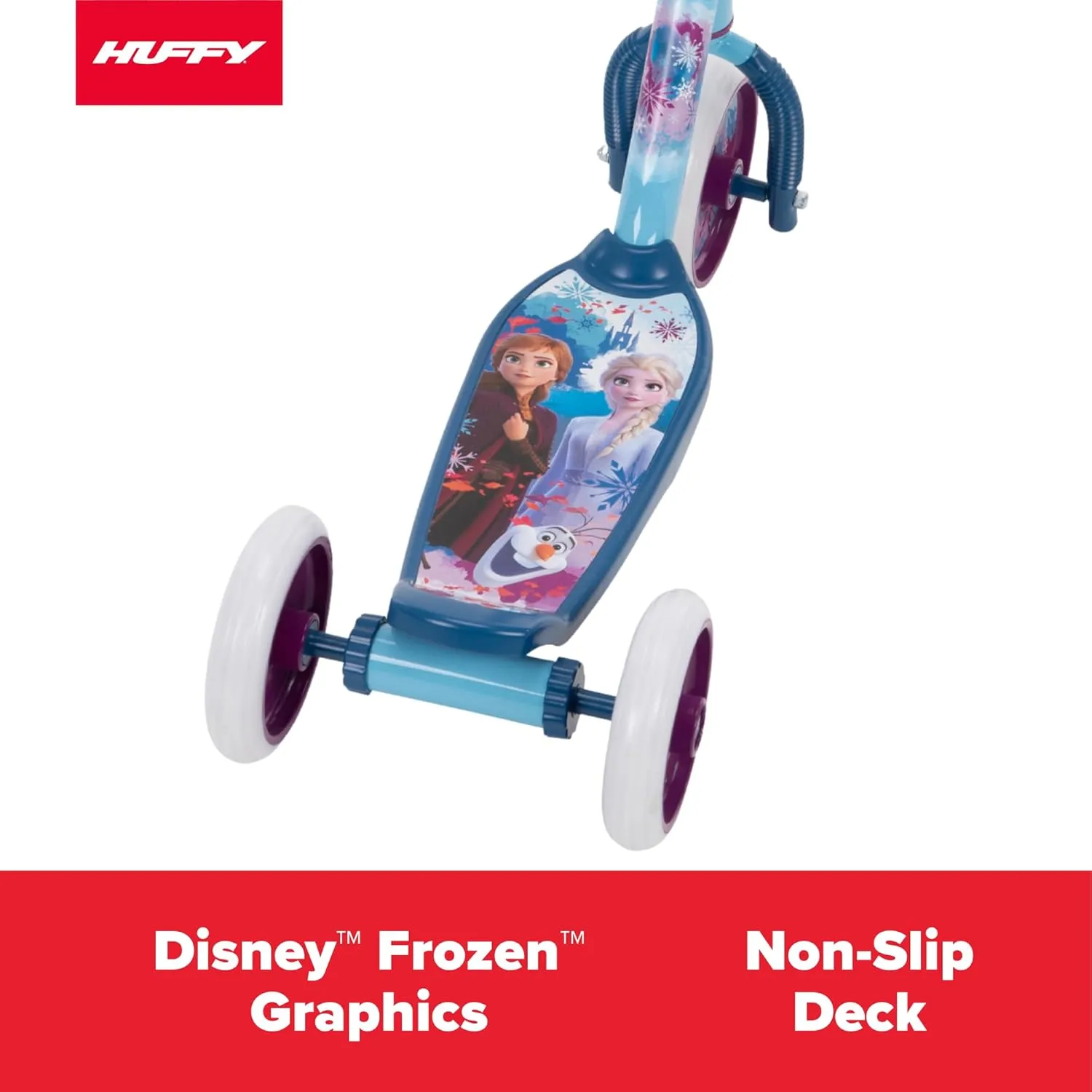 Huffy Disney and Marvel Toddler Kids 3-Wheel Scooters, Multiple Color Options, Ages 3  Years Old, Durable Steel Frame, Portable, Girls/Boys, Non-Slip Deck, Character Graphics
