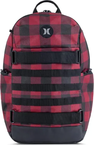 Hurley Mens Skateboard Backpack, Rhythmic Red, One Size