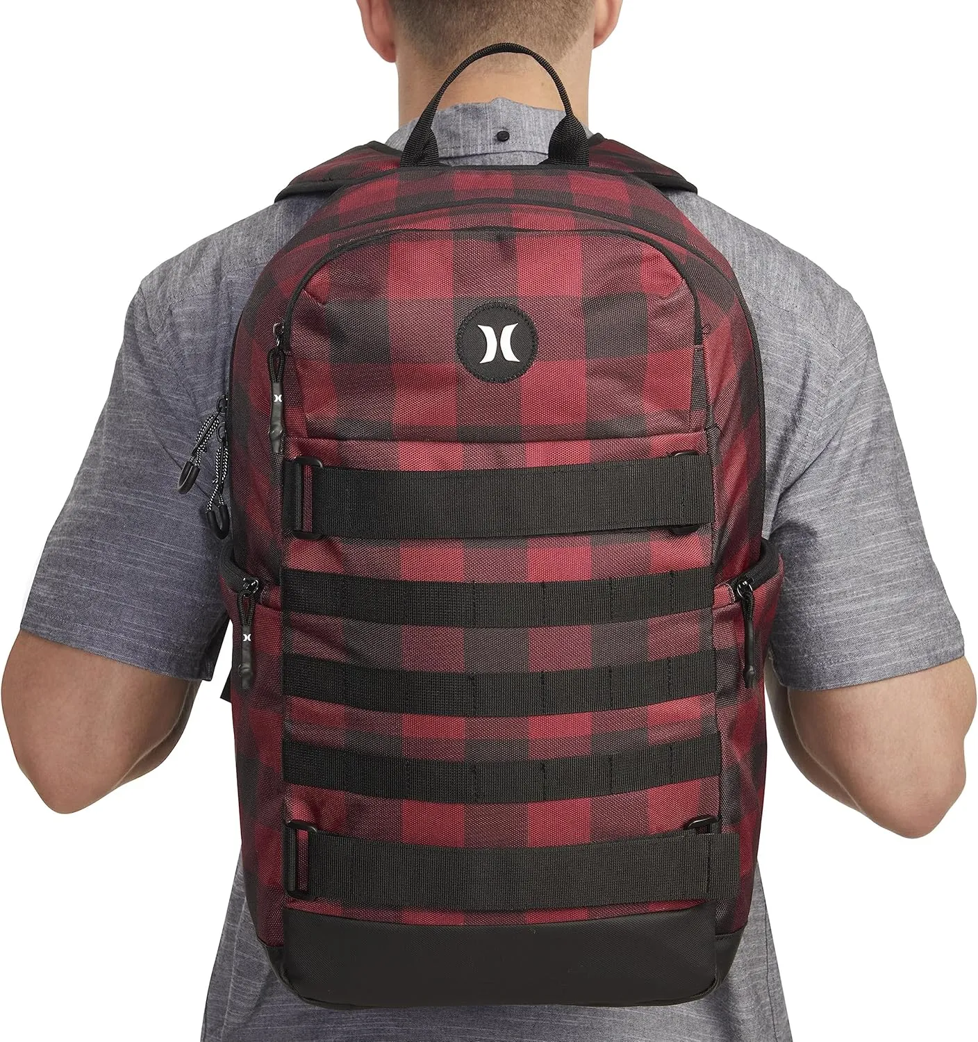 Hurley Mens Skateboard Backpack, Rhythmic Red, One Size