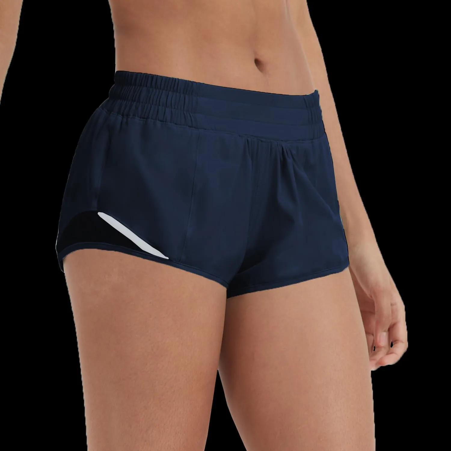 Husnainna Athletic Running Shorts for Women 2.5'' with Zipper Pockets and Mesh Liner Yoga Gym Workout