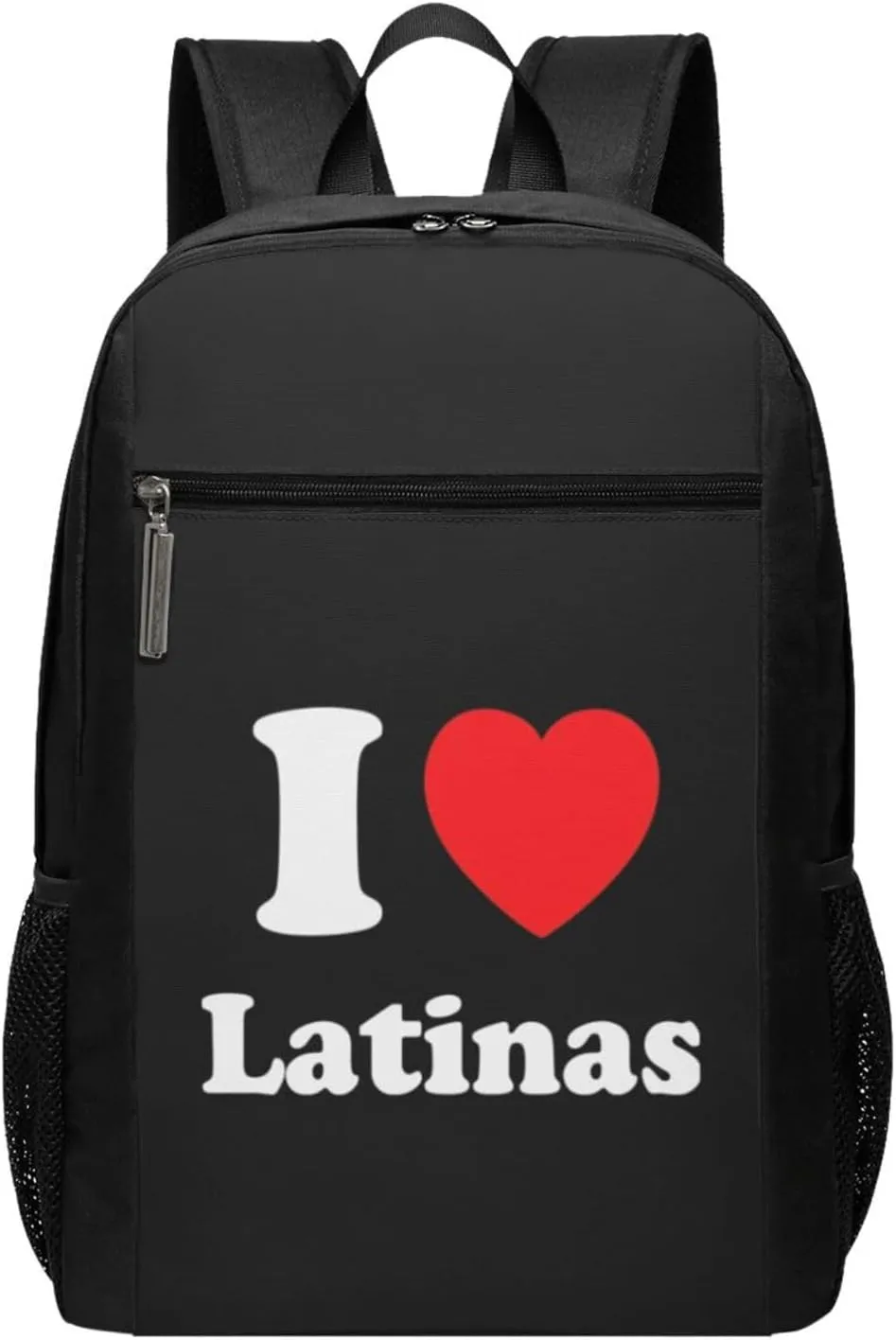 I Heart Hot Latinas Travel Laptop Backpack, Business Anti Theft Slim Sturdy Laptops Backpacks, College Computer Bag Gift for Men & Women Fits 17 Inch Notebook,Black