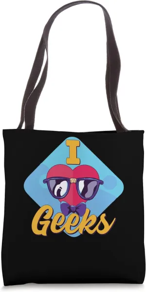 I Love Geeks Geek Trendy Nerdy Tote Bag