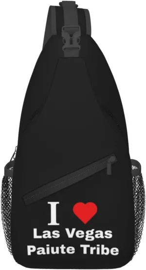 I Love Las Vegas Paiute Tribe Crossbody Bags For Women Men Chest Backpack Gym Shoulder Bag Travel Outdoor Sports Casual Crossbody Bags