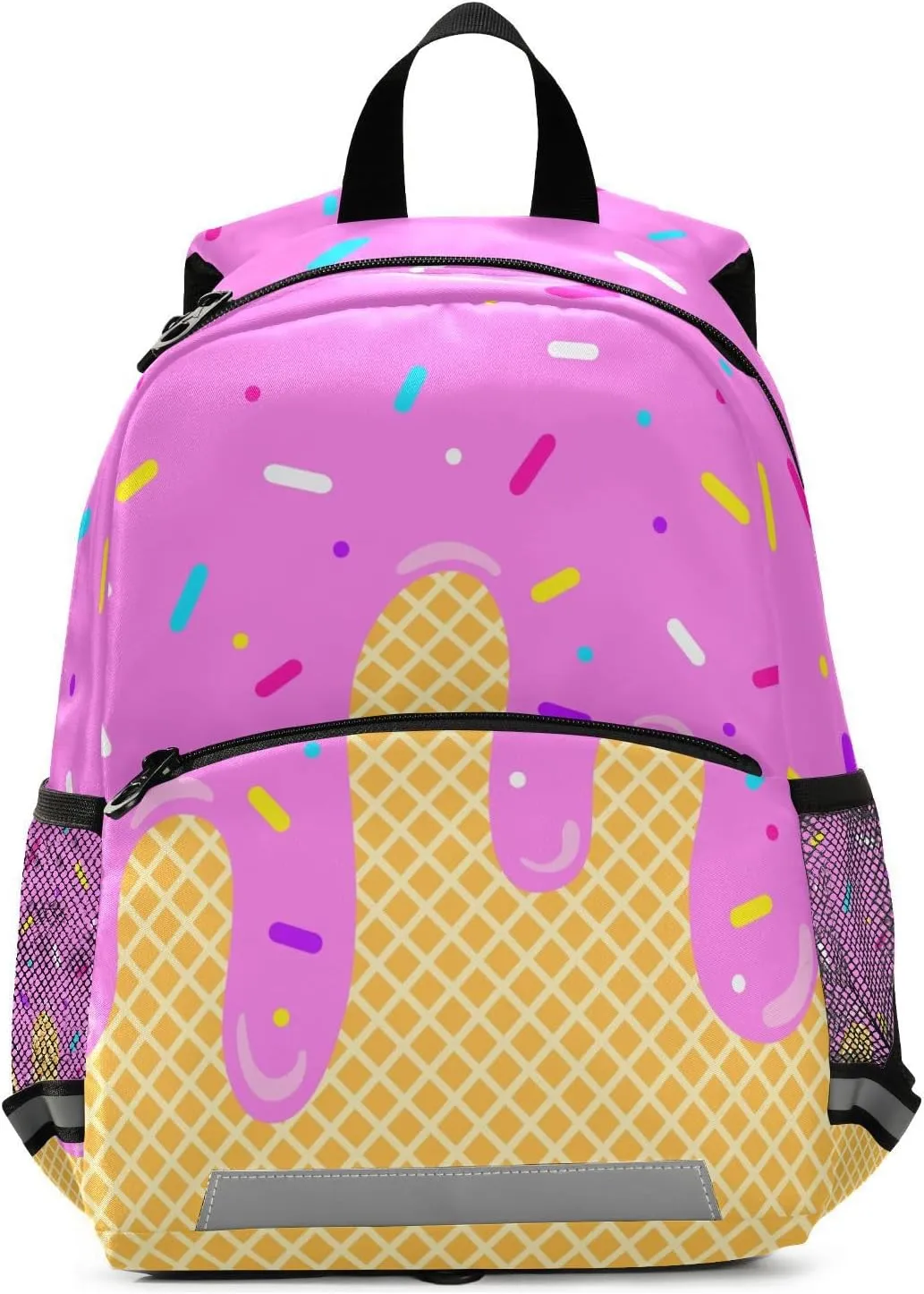 Ice Cream Cone Mini Backpack Schoolbag Kids Daypack Toddler Travel School Bag for Kindergarten Preschool Nursery Children Boys Girls with Chest Strap