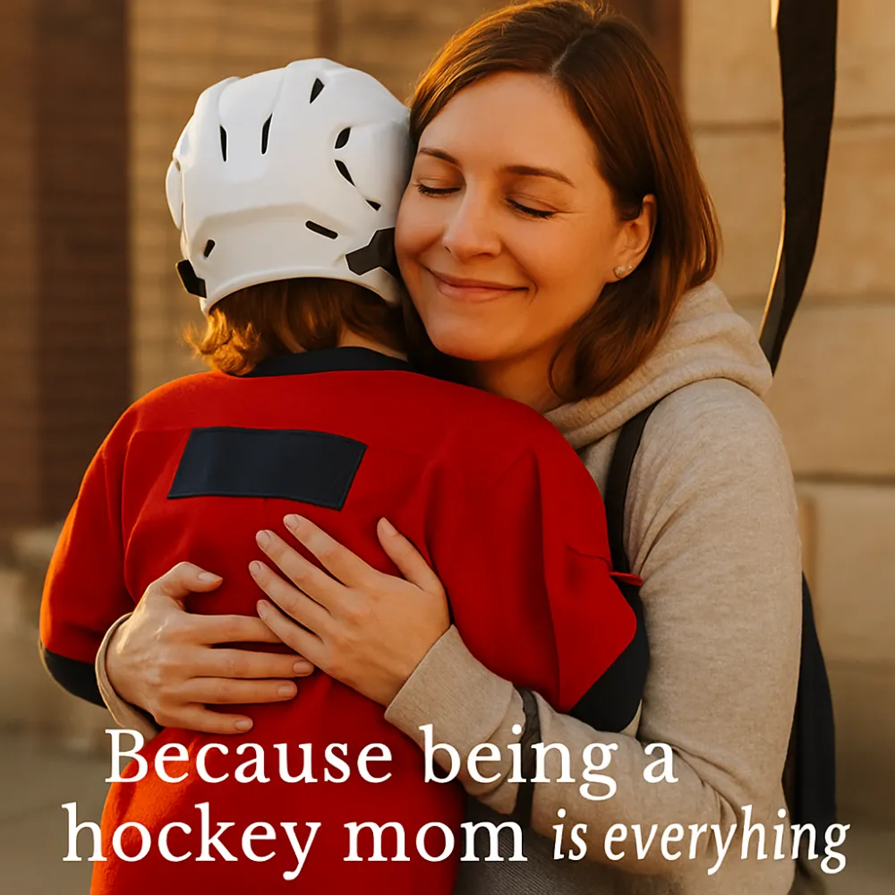 Ice Hockey Mom Jersey Number Keychain