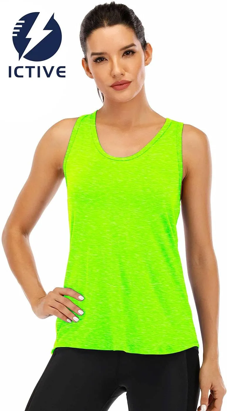 ICTIVE Workout Tank Tops for Women Sleeveless Yoga Shirts for Women Mesh Racerback Muscle Tank Tops