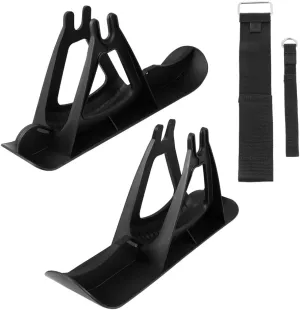 IMIKEYA Snow Sleds Snow Scooter Ski Sled Set for Balance Bikes Snow Slider Ski Set, Black