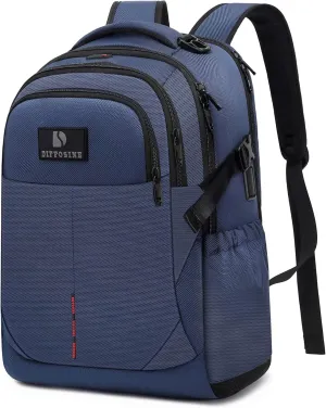 INSAVANT Laptop Backpack 15.6 Inch TSA Friendly Travel Backpacks Extra Large Durable College Travel Daypack Anti Theft with USB Charging Port Best Gift for Men Women (Dark Blue)