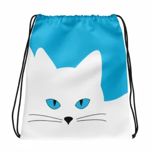Inscrutable Cat 'Juicy Fruity Blue' Drawstring bag