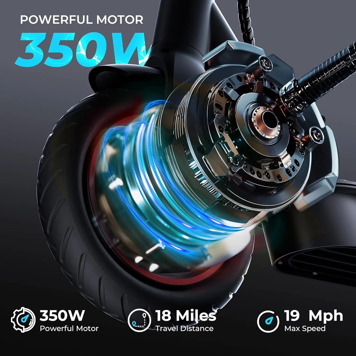 iScooter Electric Scooter for Adults, 18/12 Miles Long Range,22/19/15.6 Mph Top Speed, Commuting Electric Scooter with Cruise Control, Double Braking Systems Escooter for Adults and Teens