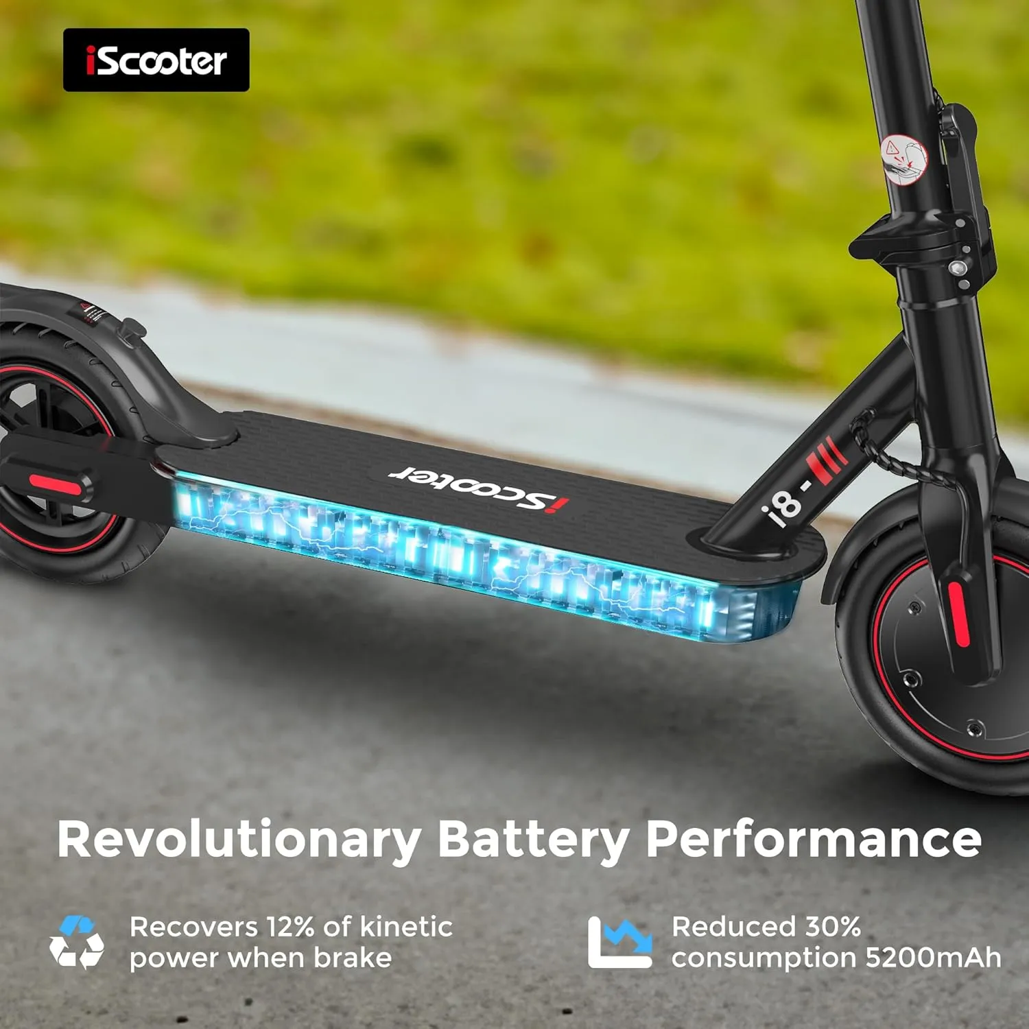 iScooter Electric Scooter for Adults, 18/12 Miles Long Range,22/19/15.6 Mph Top Speed, Commuting Electric Scooter with Cruise Control, Double Braking Systems Escooter for Adults and Teens